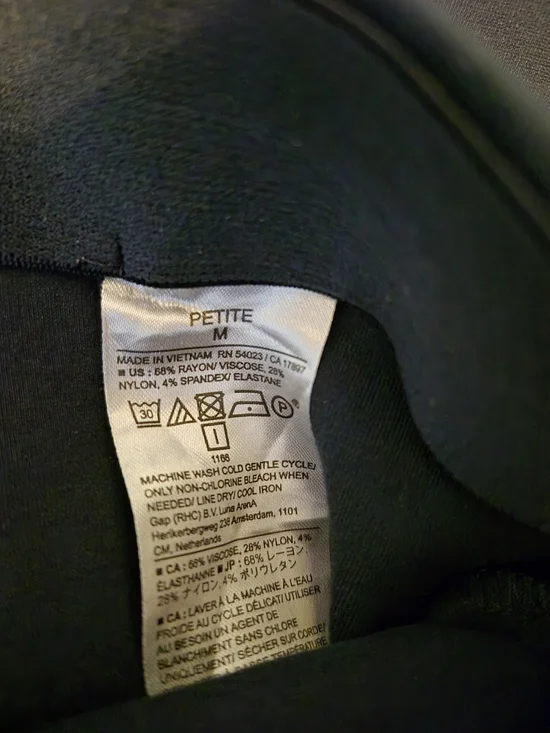 Banana Republic Navy Cropped Bootcut Pullon Pants Medium Petite - Picture 8 of 8